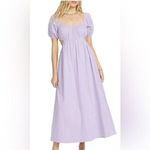 Billabong xs Purple Lilac Breeze Summer Cutout Tiered